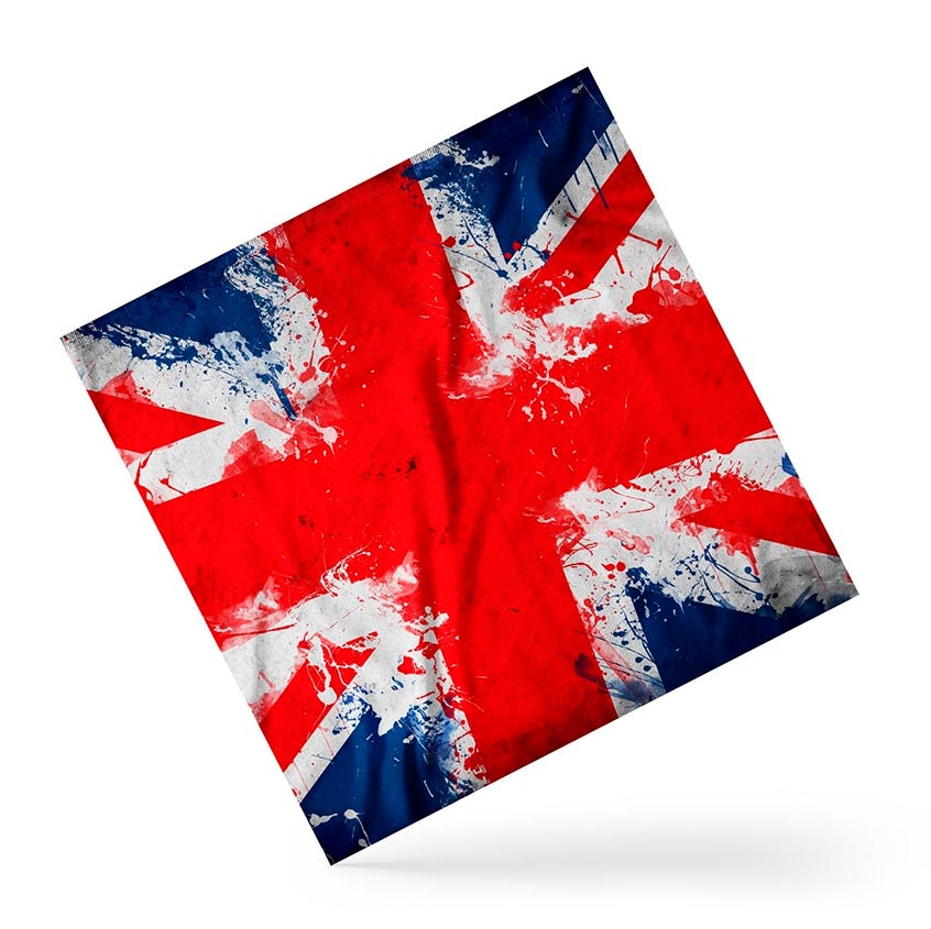 Quadratischer Schal mit britischem Flaggenmuster