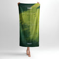 A Large Football Field 3D Print - Soft Cotton Terry Bath & Beach Towel