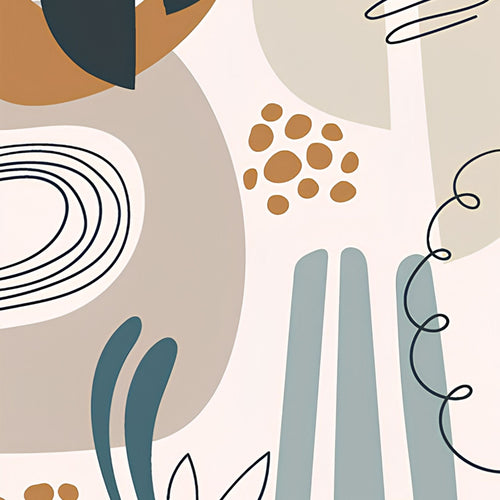 Abstract Shapes Print Plush Fleece Throw Blanket