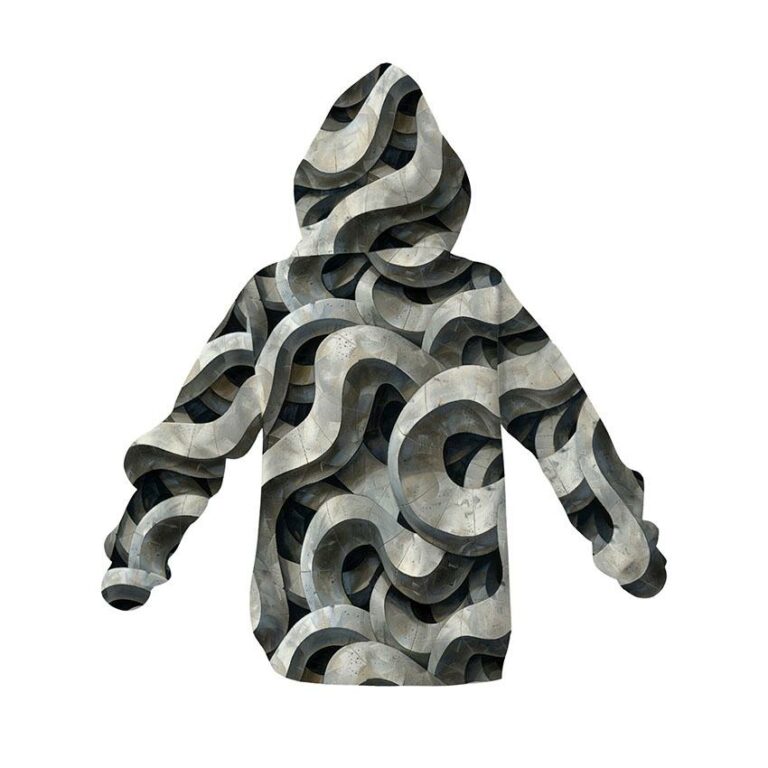 Abstract Spiral Kids Graphic Pullover Hoodie