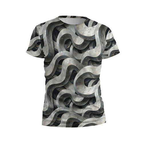 Abstract Spiral Men's Athletic Graphic T-Shirt
