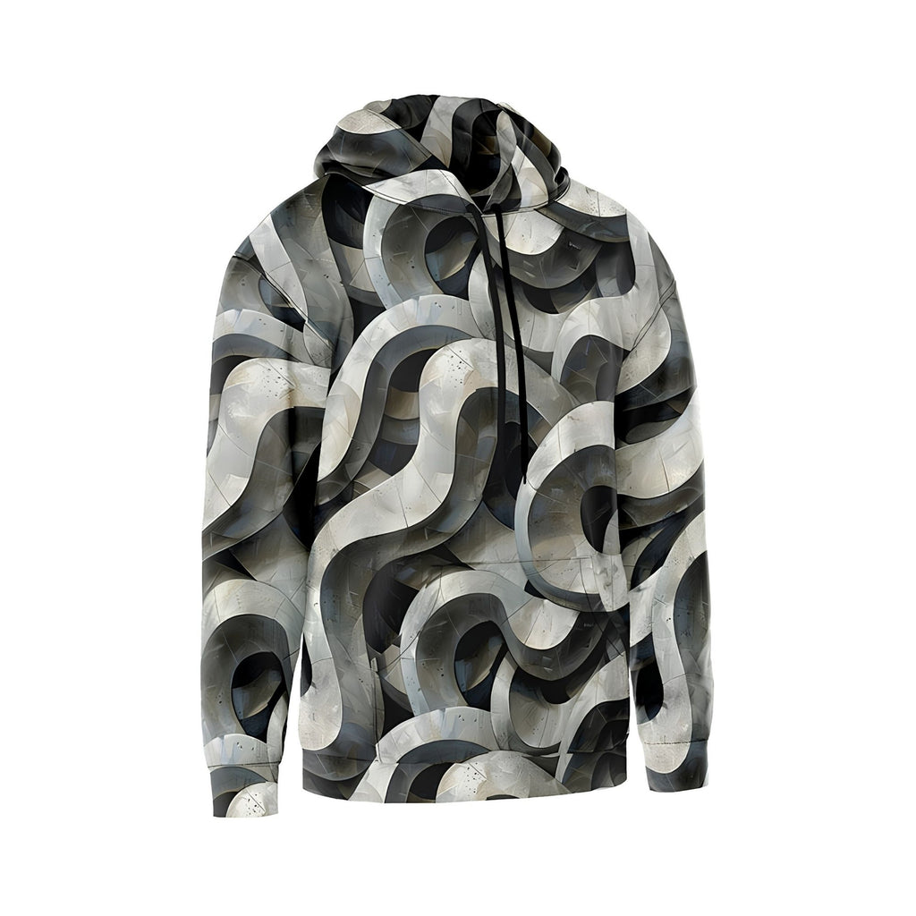Abstract Spiral Men's Graphic Pullover Hoodie
