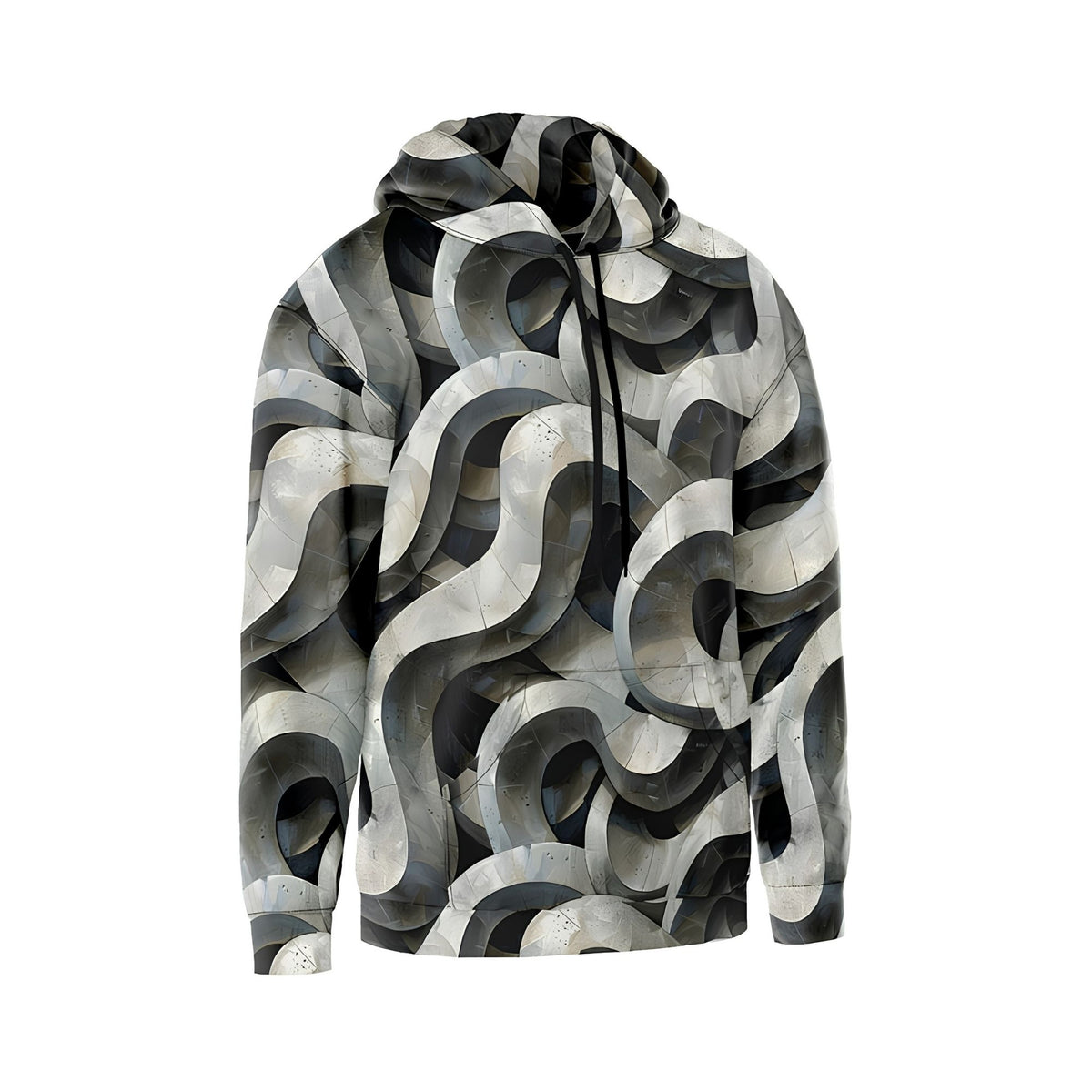 Abstract Spiral Men's Graphic Pullover Hoodie
