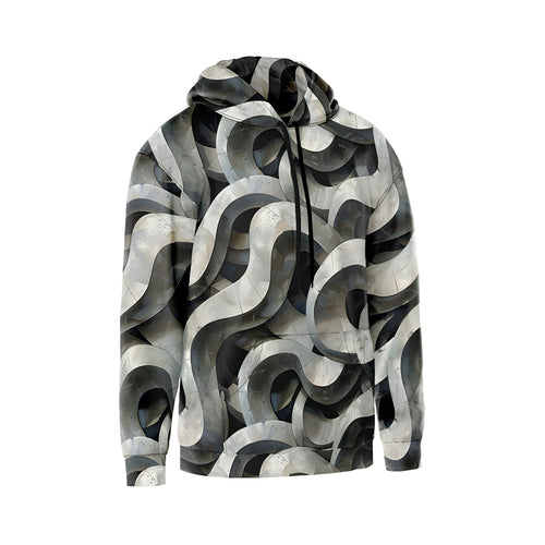 Abstract Spiral Men's Graphic Pullover Hoodie