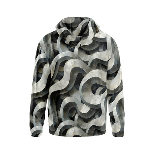Abstract Spiral Men's Graphic Pullover Hoodie
