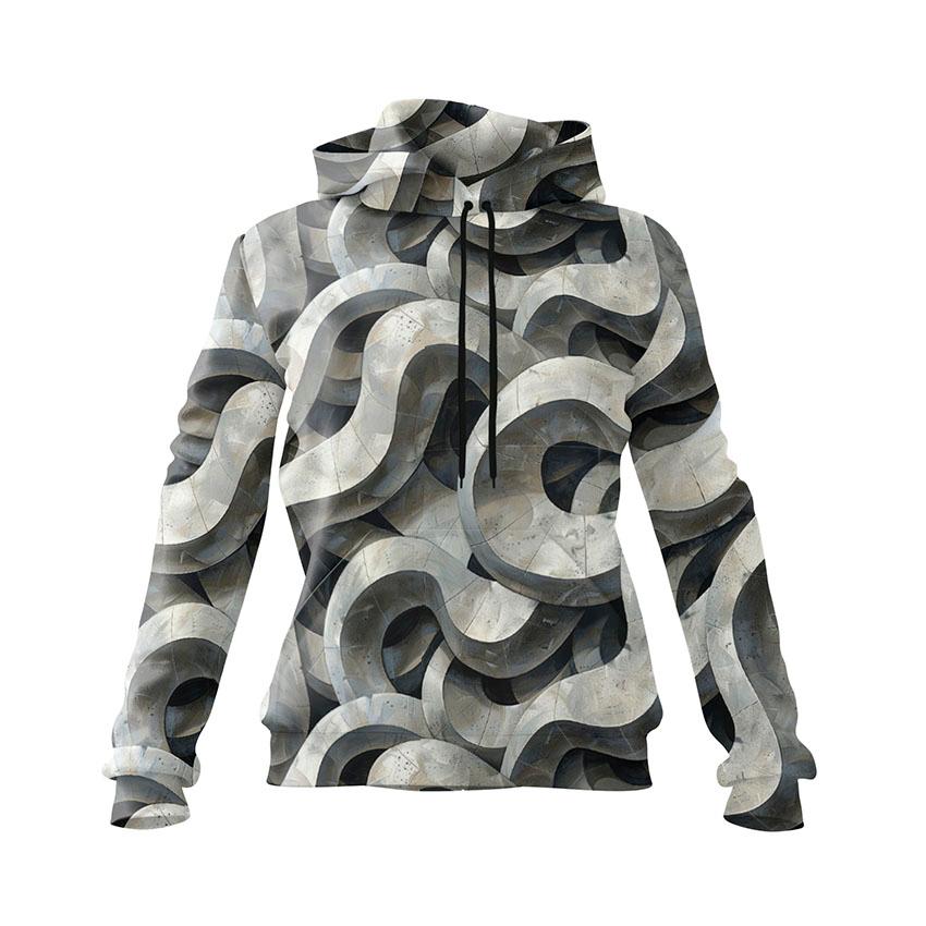 Abstract Spiral Women's Graphic Hoodie