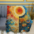 Abstract Stars Print Plush Fleece Throw Blanket
