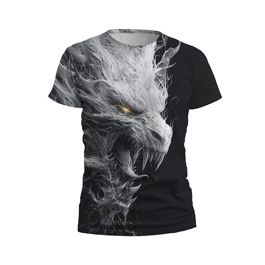 Ancient White Dragon Men's Athletic Graphic T-Shirt