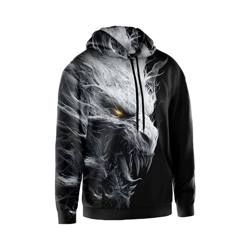 Ancient White Dragon Men's Graphic Pullover Hoodie