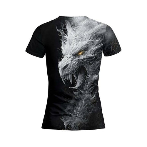Ancient White Dragon Women's Athletic Print T-Shirt