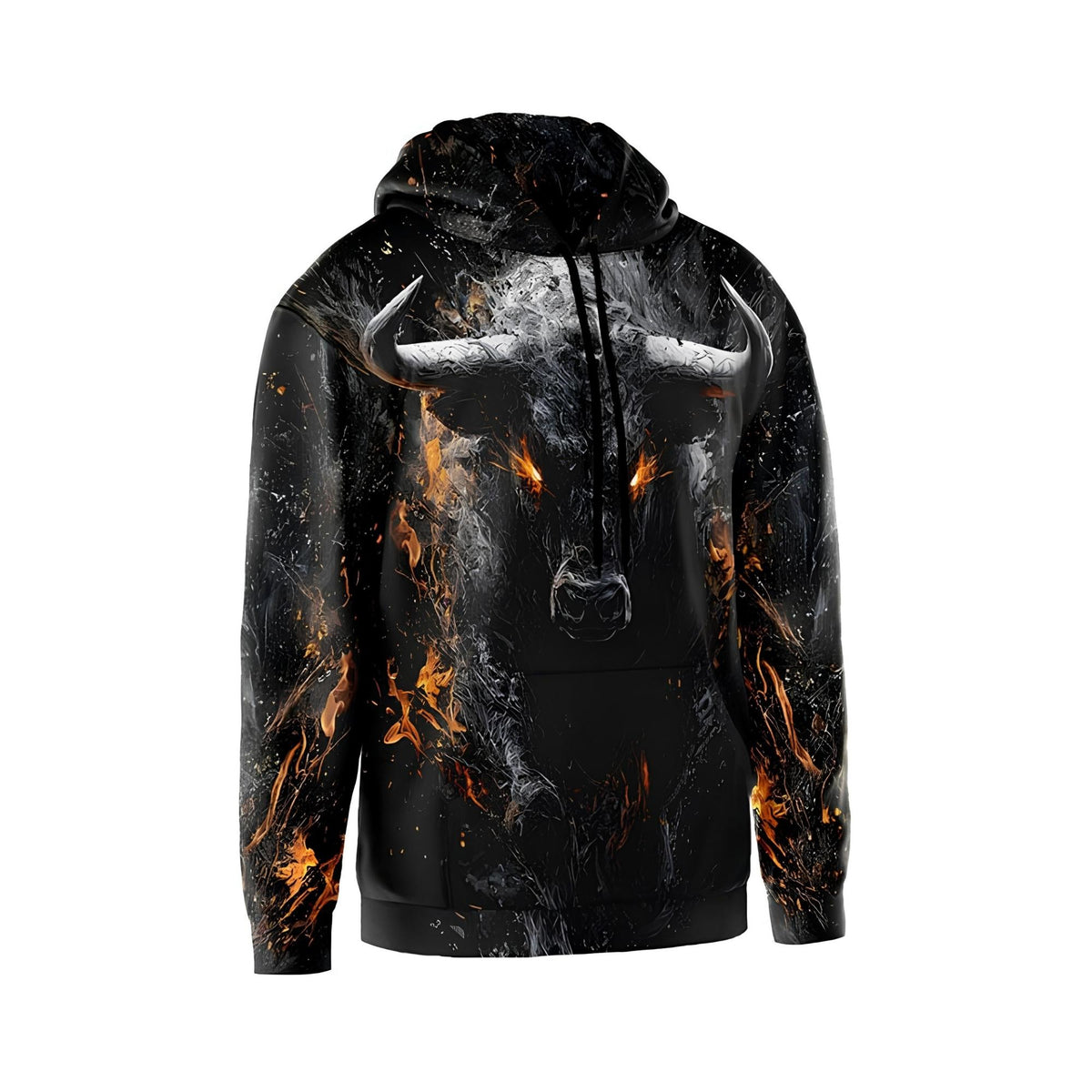 Angry Bull Men's Graphic Pullover Hoodie