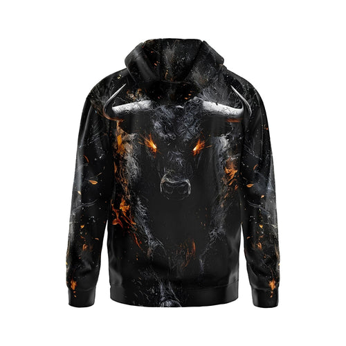 Angry Bull Men's Graphic Pullover Hoodie