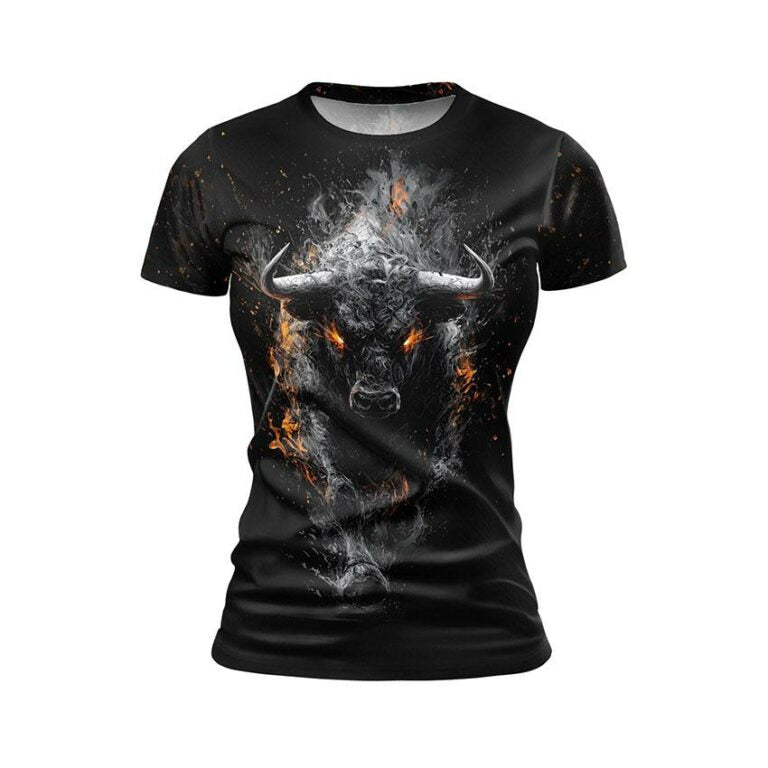 Angry Bull Women's Athletic Print T-Shirt