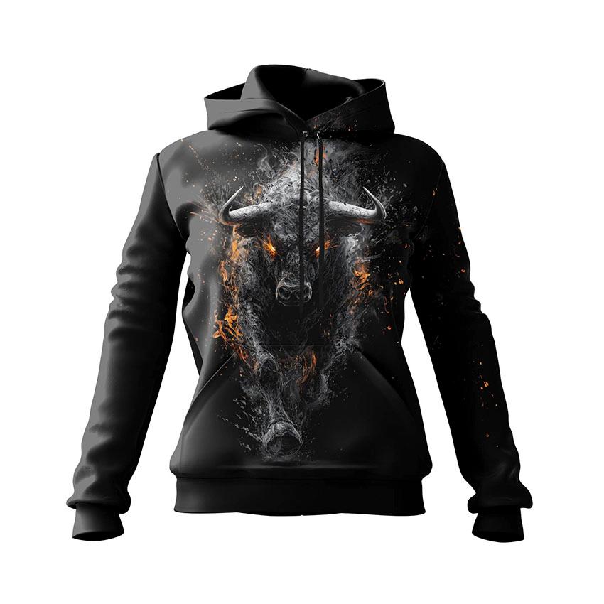 Angry Bull Women's Graphic Hoodie