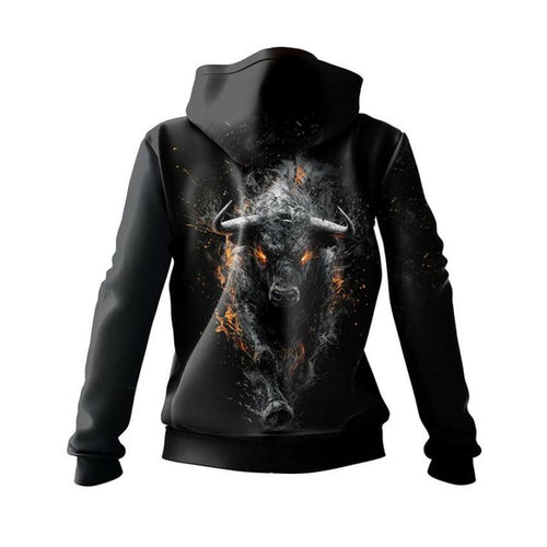 Angry Bull Women's Graphic Hoodie