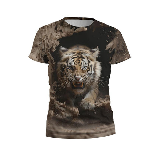 Angry Tiger Men's Athletic Graphic T-Shirt