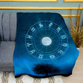 Astrological Harmony Print Plush Fleece Throw Blanket