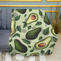 Avocado Paradise Print Plush Fleece Throw Blanket