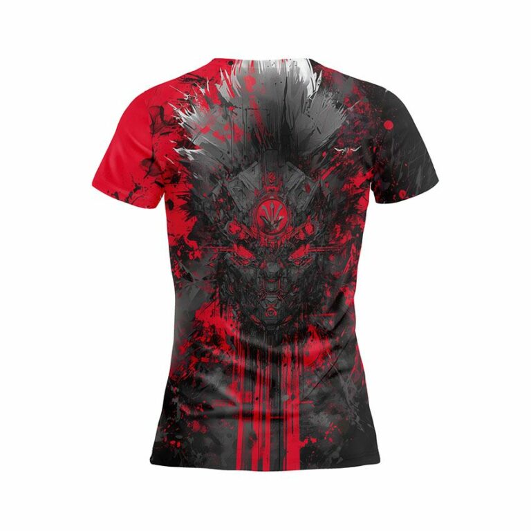 Black Spirit of Red Freedom Women's Athletic Print T-Shirt