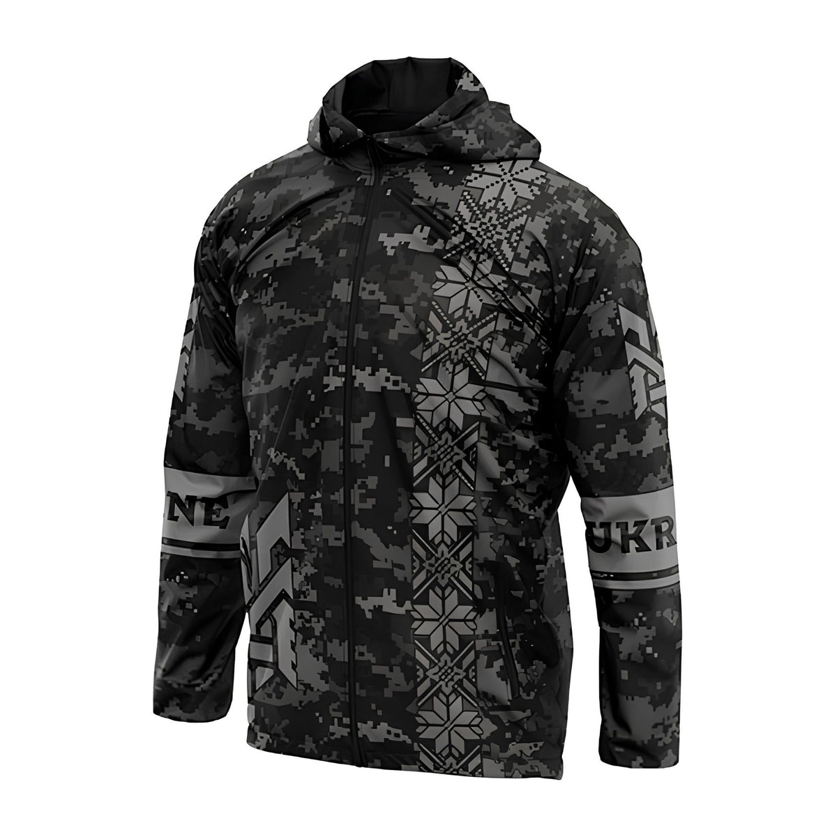 Black Ukraine Classic Unisex Windbreaker Jacket