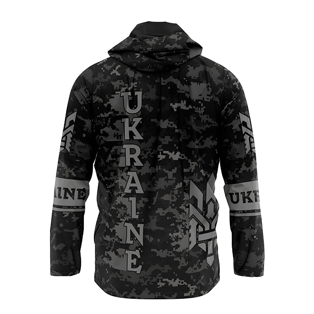 Black Ukraine Classic Unisex Windbreaker Jacket