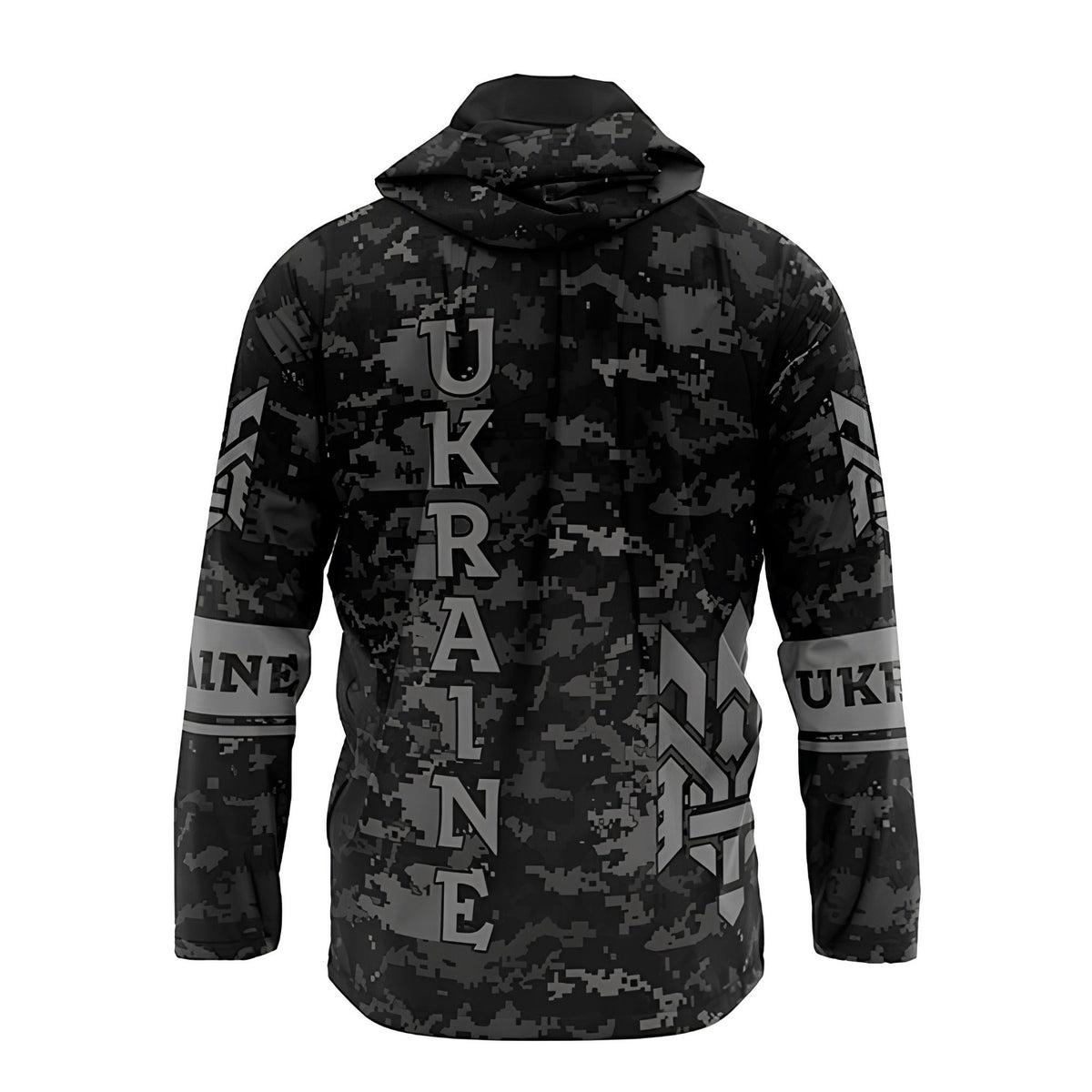 Black Ukraine Classic Unisex Windbreaker Jacket