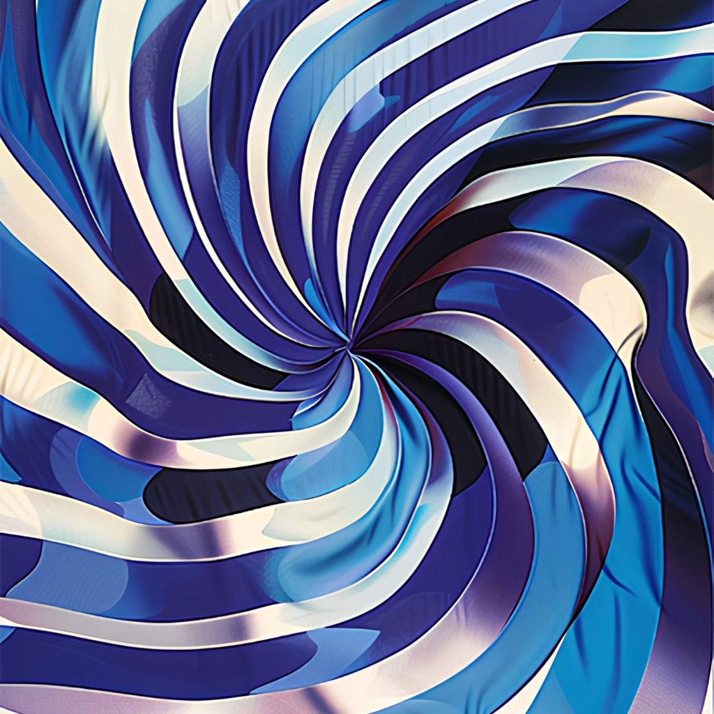 Blue Abstract Geometric Print Plush Fleece Throw Blanket