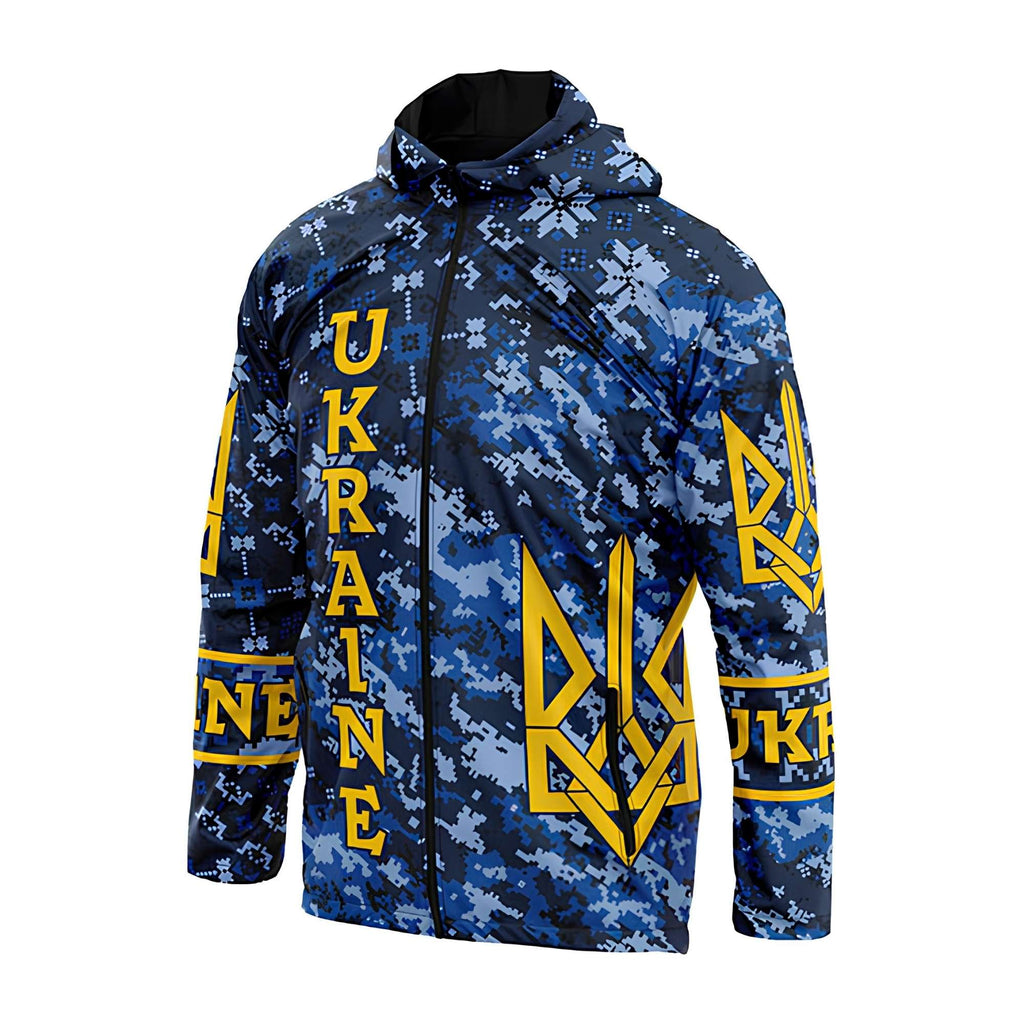 Blue Furious Vyshyvanka Classic Unisex Windbreaker Jacket