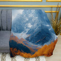 Bright Autumn Mountains Print Plush Fleece Throw Blanket