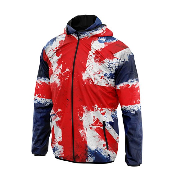 Union Jack British Flag Athletic Windbreaker – Unisex Sport Running Jacket