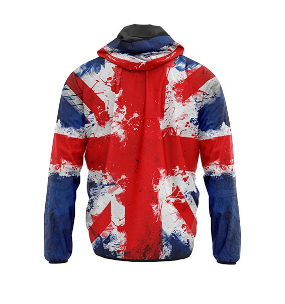 Union Jack British Flag Athletic Windbreaker – Unisex Sport Running Jacket