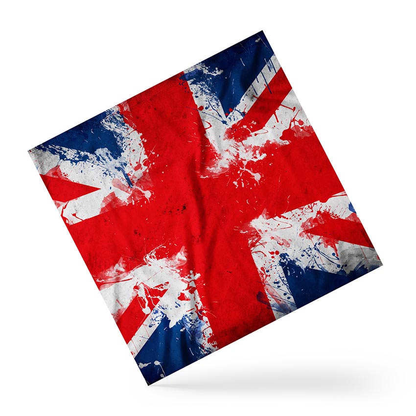 British Flag Silk Hair Scarf – Union Jack Print Bandana by Prosublim