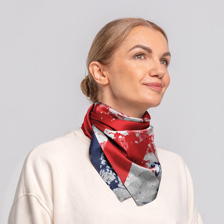 British Flag Silk Hair Scarf – Union Jack Print Bandana by Prosublim