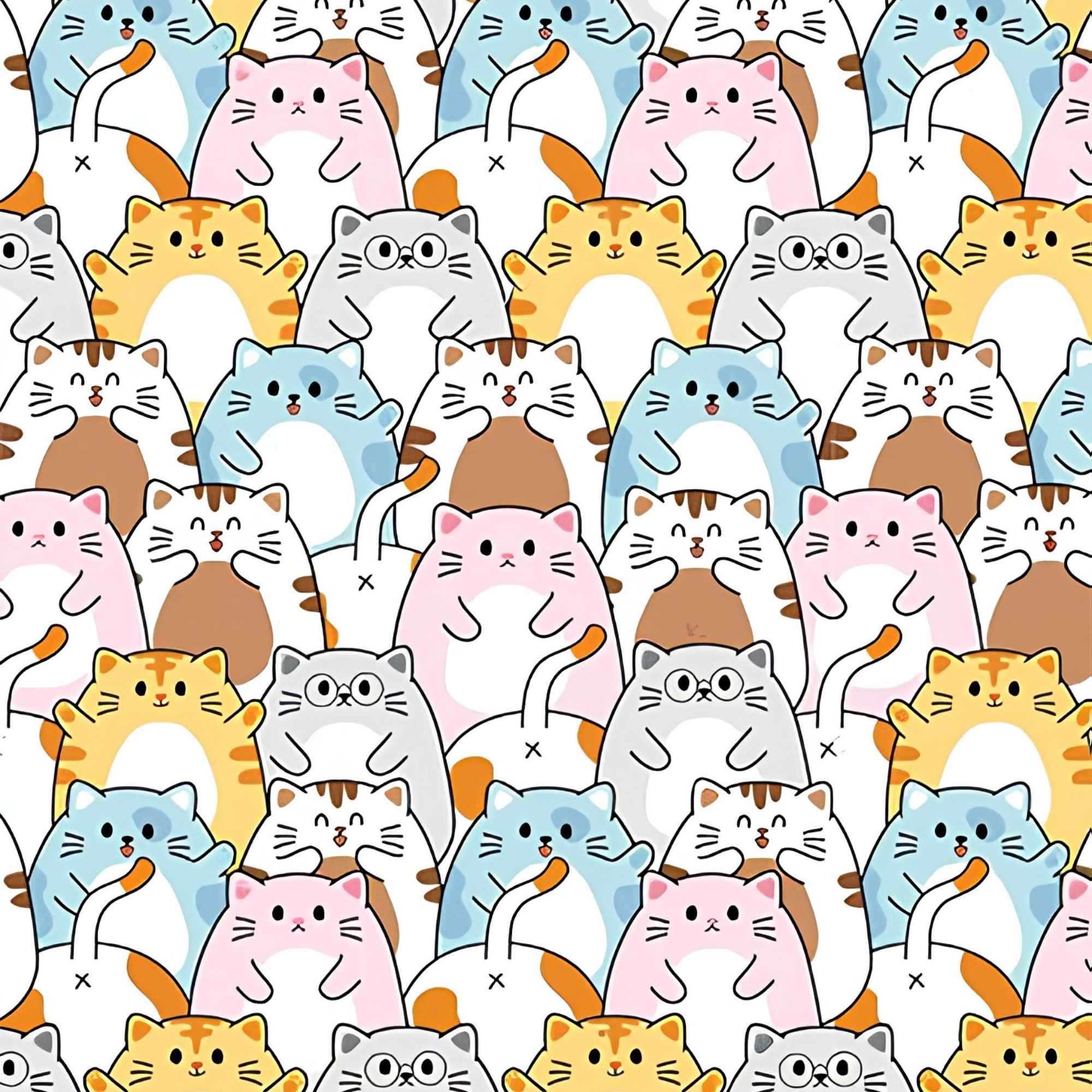 Cats Pattern Print Plush Fleece Throw Blanket