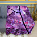 Chrysanthemums Print Plush Fleece Throw Blanket