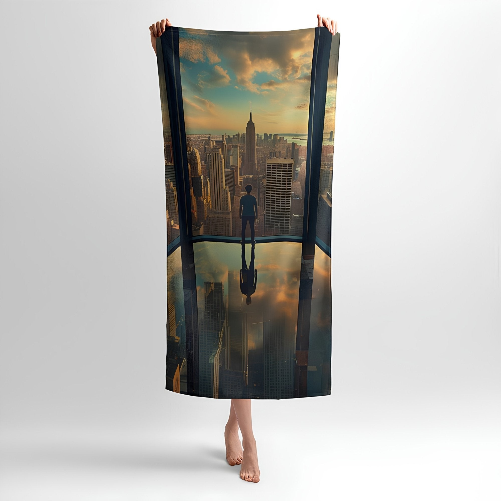 City in Your Hands 3D Print - Soft Cotton Terry Bath & Beach Towel