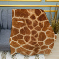 Classic Giraffe Spot Pattern Print Plush Fleece Throw Blanket