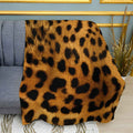 Classic Leopard Pattern Print Plush Fleece Throw Blanket