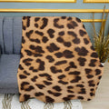 Classic Leopard Spot Pattern Print Plush Fleece Throw Blanket