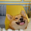 Corgi Print Plush Fleece Throw Blanket