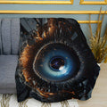 Cosmic Eye Print Plush Fleece Throw Blanket