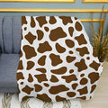 Cow Pattern Print Plush Fleece Throw Blanket