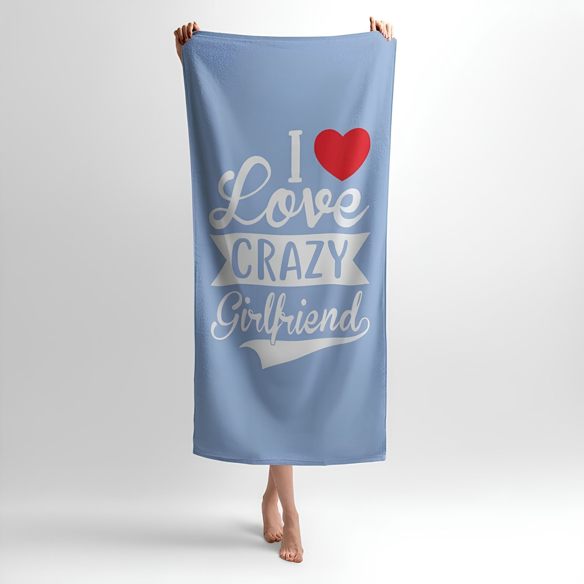 Crazy Love 3D Print - Soft Cotton Terry Bath & Beach Towel
