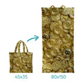 Cryptocurrency Gold 2-in-1 Beach Towel Tote Bag