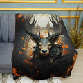 "Deer Art" Artistic Print Plush Fleece Throw Blanket
