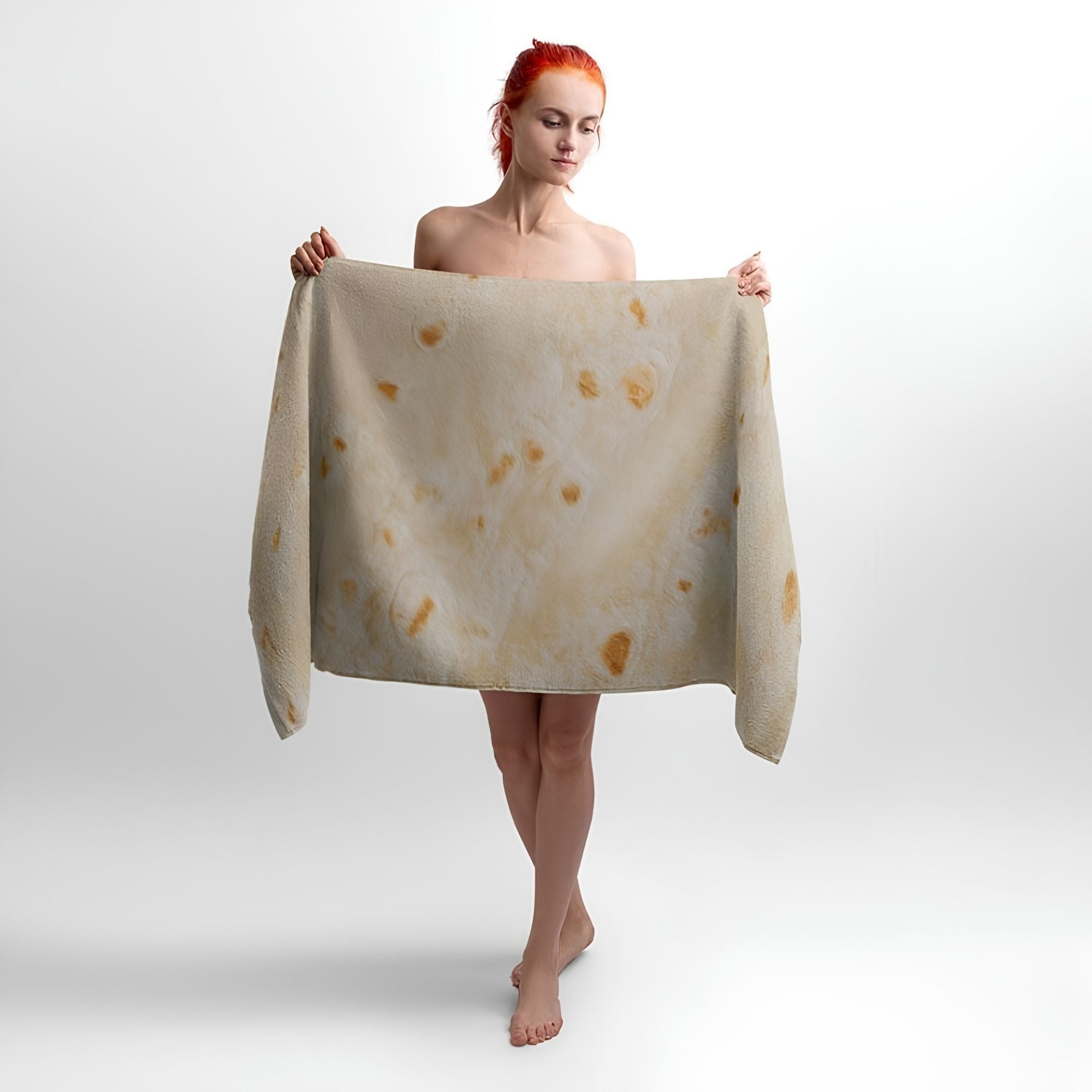 Delicious Pita Bread Print - Soft Cotton Terry Bath & Beach Towel