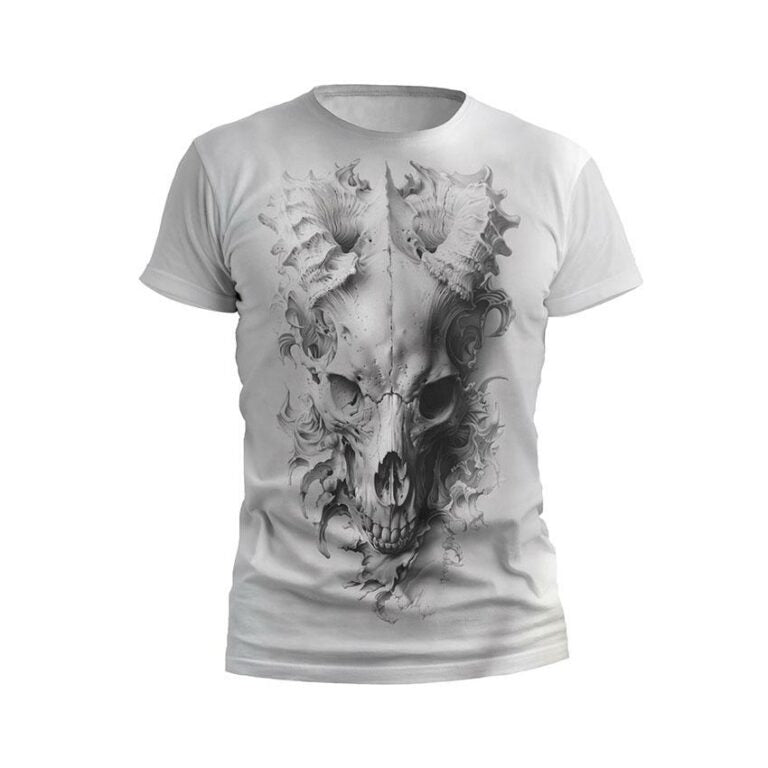 Demon Skull Men's Athletic Graphic T-Shirt