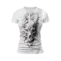 Demon Skull Women's Athletic Print T-Shirt