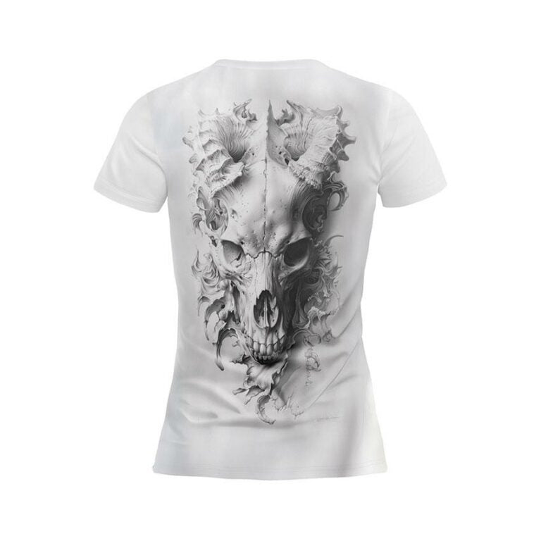 Demon Skull Women's Athletic Print T-Shirt