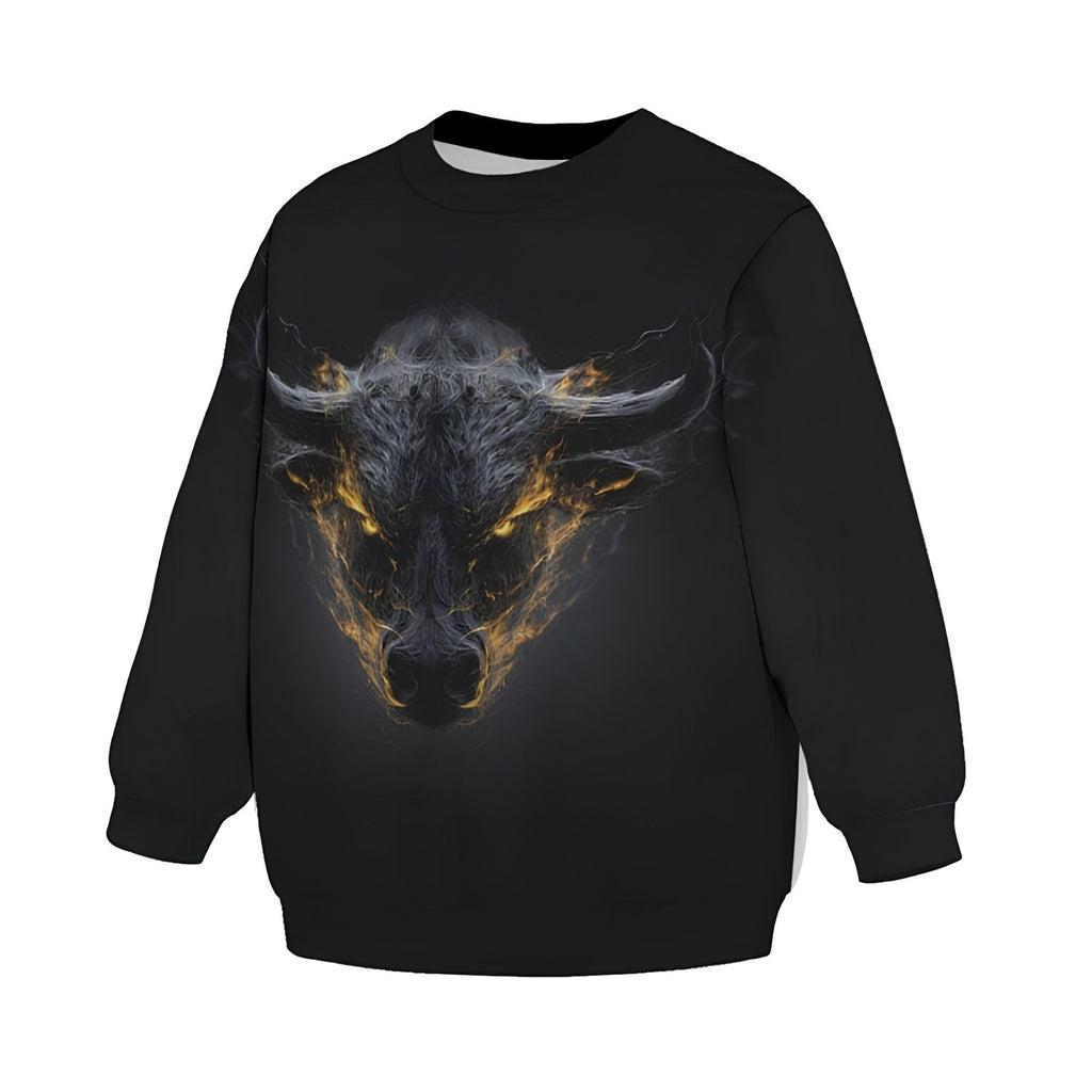 Kids Fire Bull Sweatshirt – Premium Soft Fleece Sweater